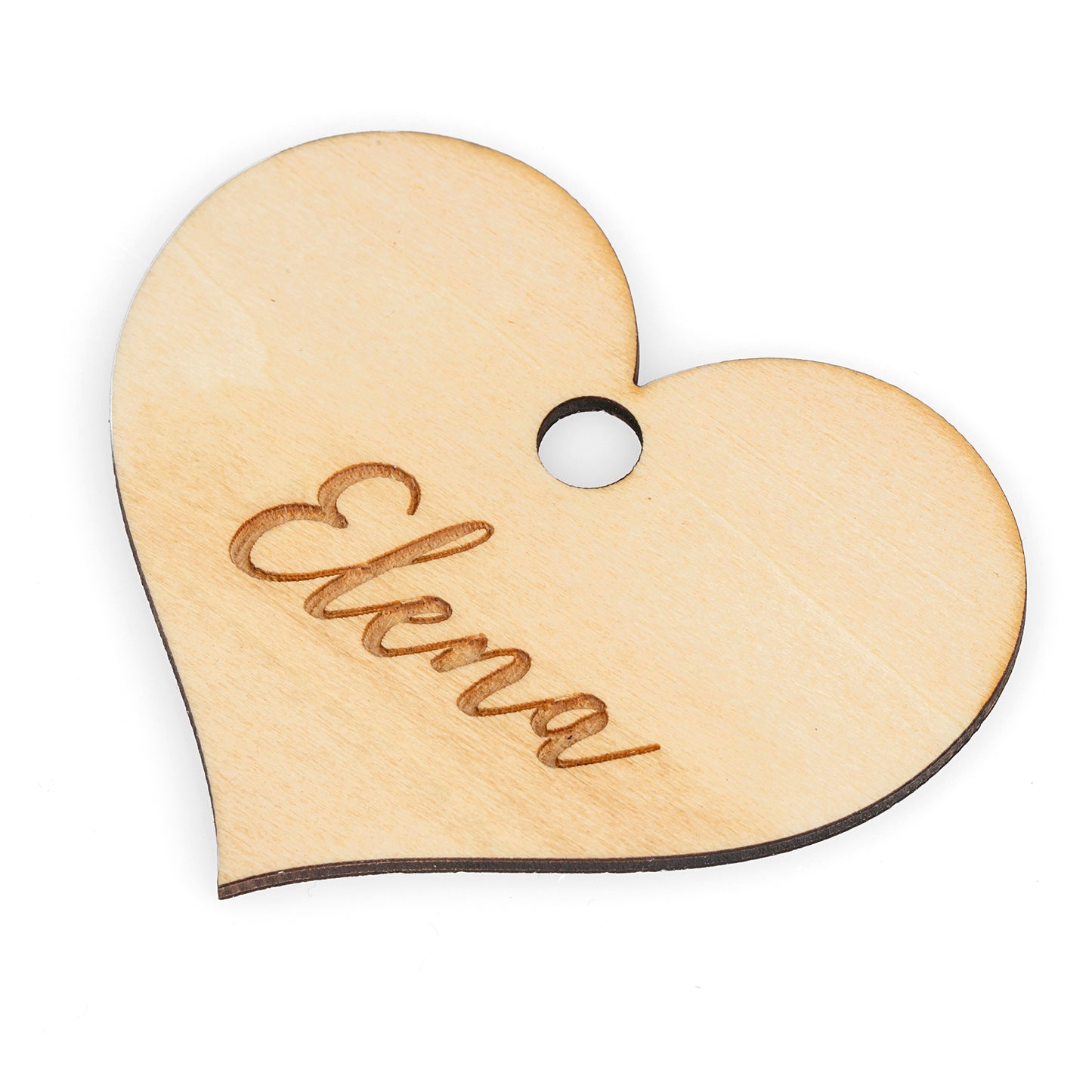 Cuori in legno segnaposto con nome
