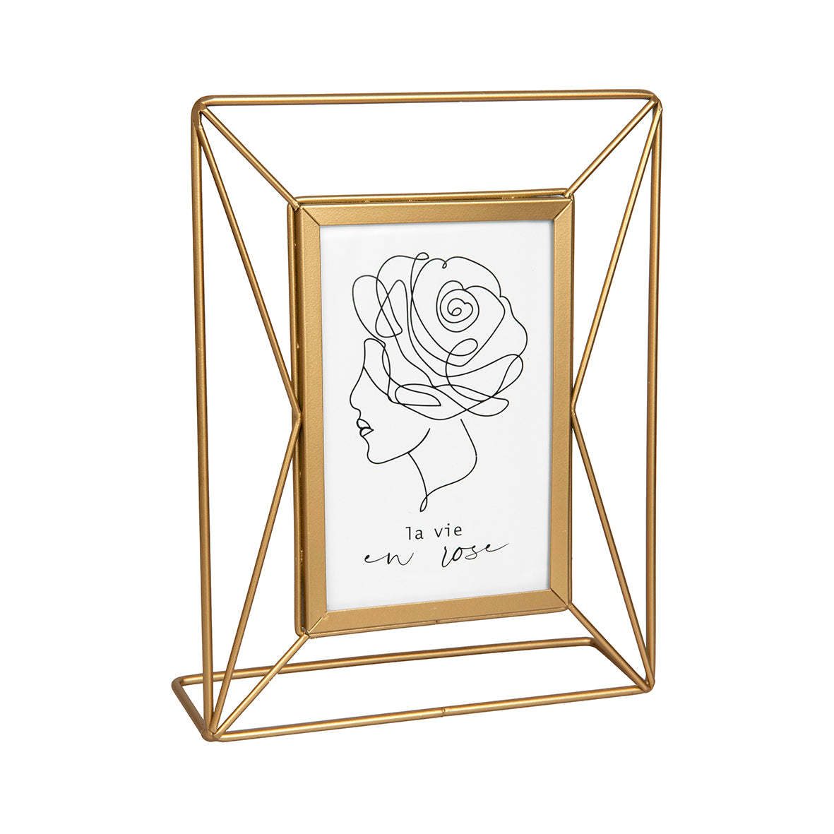 Cornice portafoto geometrica dorata