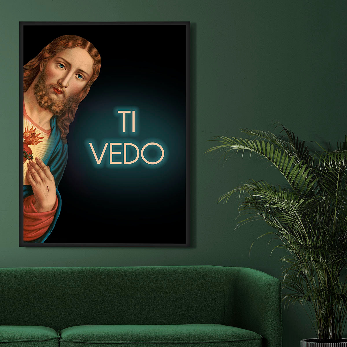 poster gesù arte modificata